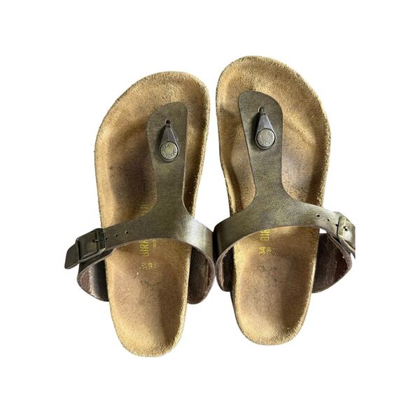 Birkenstock Gizeh Big Kids Birko-Flor Black Thong Sandals Size 34 US Size 3-3.5 - Picture 1 of 5
